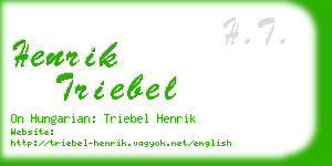 henrik triebel business card